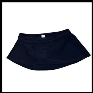 WOMENS KONA SOL SIZE LARGE SWIM SKIRT BLACK WITH BUILT IN BIKINI BOTTOM